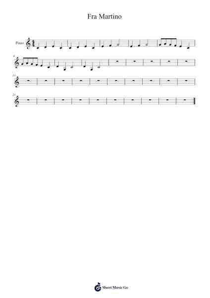 Fra Martino Sheet Music by Danrusk Thodoregrace-Arr.Maudfox Mikejames