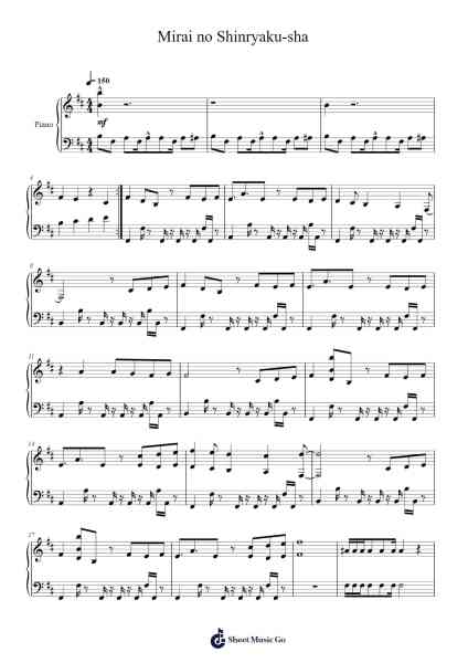 Mirai no Shinryaku-sha Sheet Music by The Battle Cats-Arr.Boycelee