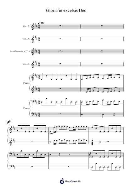 Gloria in excelsis Deo Sheet Music by -Arr.Yorkkim