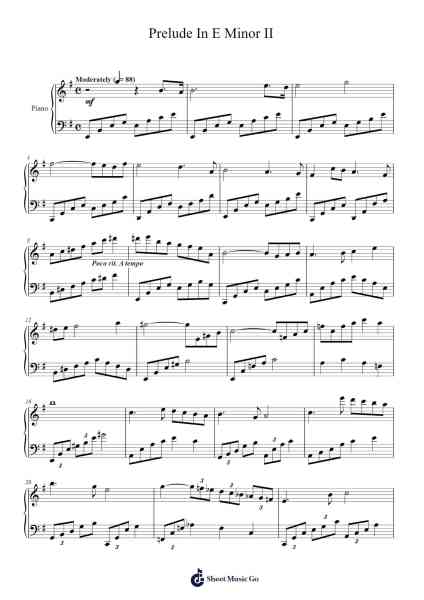 Prelude in E Minor Sheet Music by Vioo'neil-Arr.Pading Morsewells