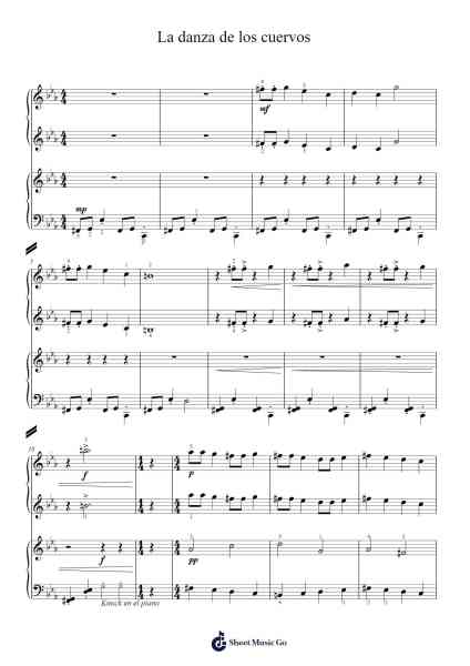La danza de los cuervos Sheet Music by Elizabeth Aliende-Arr.Odewyatt