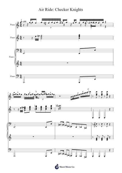Air Ride: Checker Knights Sheet Music by Akira Miyagawa-Arr.Hooshua