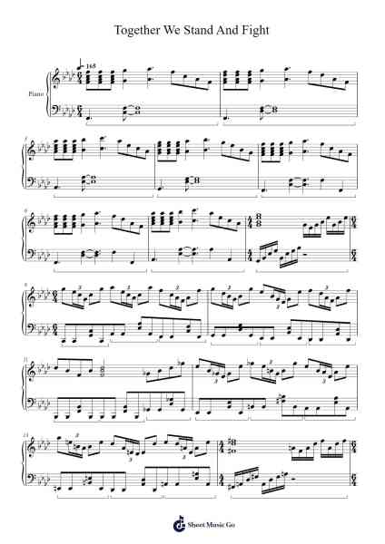 Together We Stand And Fight Sheet Music by Nashville Cast-Arr.Attcolm
