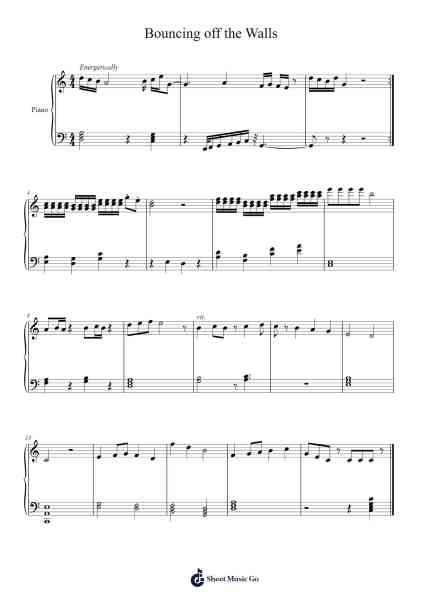 Bouncing off the Walls Sheet Music by Halfy Abland-Arr.O'Neilgrey
