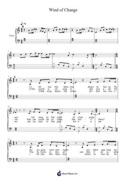 Wind of Change Sheet Music by Scorpions-Arr.Larple