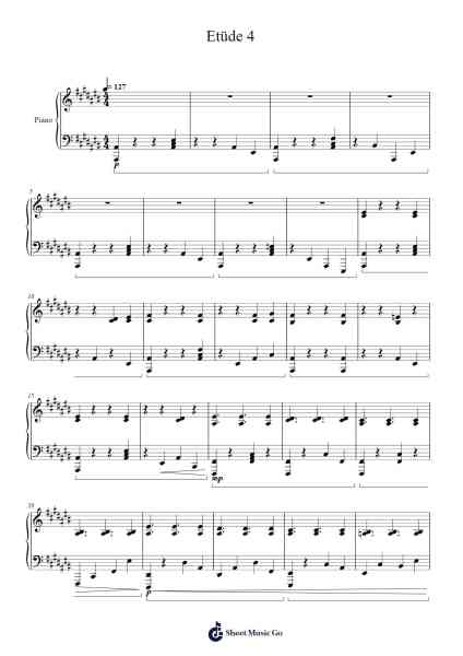 Etüde 4 Sheet Music by André Höche-Arr.Pullamb