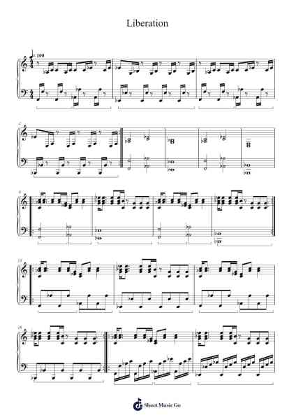 Liberation Sheet Music by Harold van Lennep-Arr.Bronin