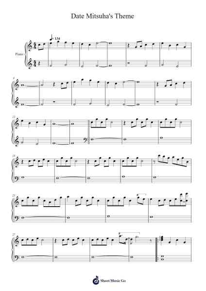 Date - Mitsuha's Theme Sheet Music by Yojiro Noda-Arr.Hoybooth Saulives