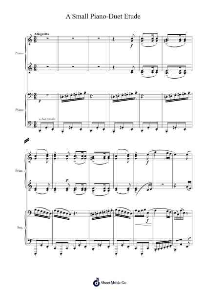 A Small Piano-Duet Etude Sheet Music by Macthus Lancecarr-Arr.Chandys Jehan