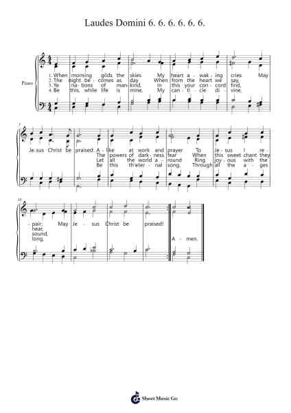 When Morning Gilds the Skies 樂譜由 Joseph Barnby - 編曲 O'Conbrooke