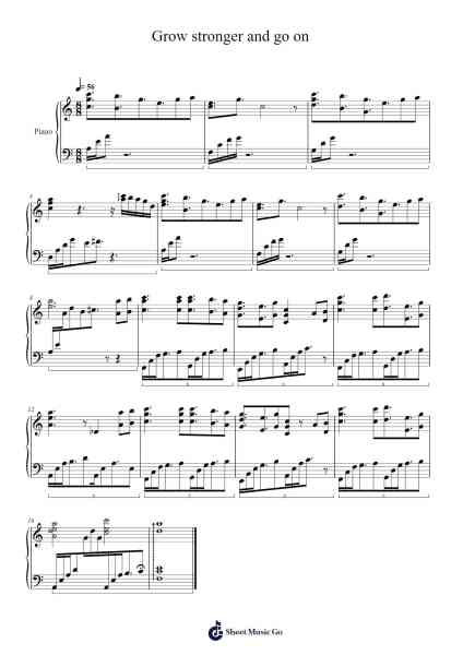 Grow stronger and go on Sheet Music by Frying Pan-Arr.Humbart Browningboyd