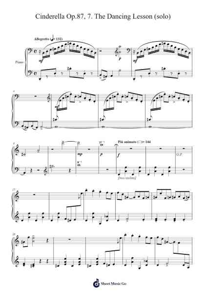 Cinderella Op.87: No. 7 The Dancing Lesson Sheet Music by Sergei Prokofiev-Arr.Dulshall