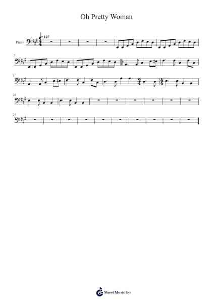 Oh Pretty Woman Sheet Music by Roy Orbison-Arr.Francesyves