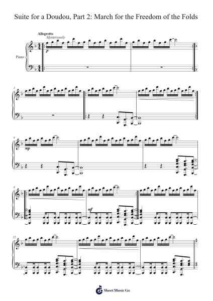 Suite for a Doudou, Part 2: March for the Freedom of the Folds Sheet Music by Lucas Legendre-Arr.Blybohm