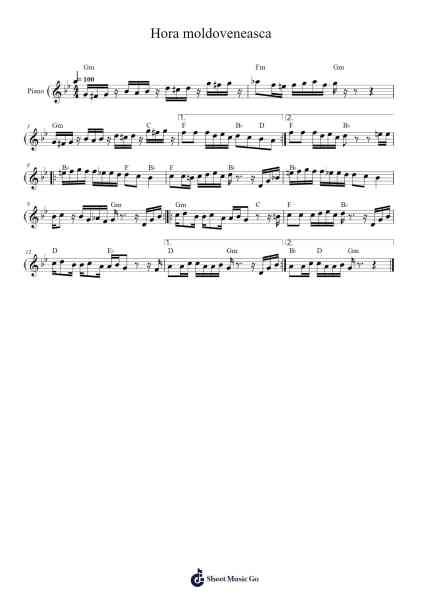 Hora moldoveneasca Sheet Music by Misc Traditional-Arr.Montyet