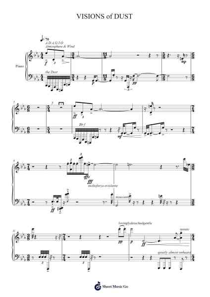 VISIONS of DUST Sheet Music by Dobing-Arr.Bonyork