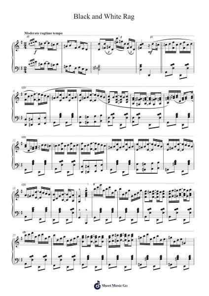Black and White Rag Sheet Music by George Botsford-Arr.Phylpeg Bradning