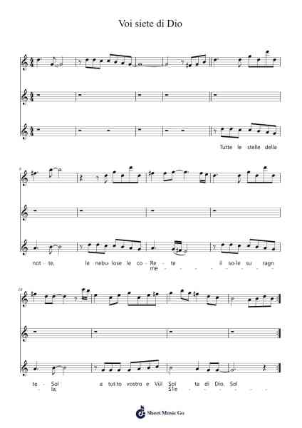 Voi siete di Dio Sheet Music by M. Balduzzi - C. Casucci-Arr.Primeg