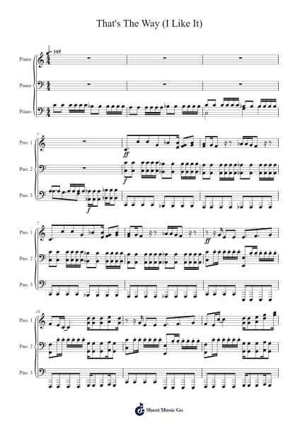 That's The Way (I Like It) Sheet Music by Jun Senoue-Arr.Lechloe