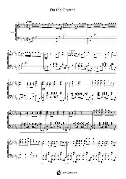 On the Ground Sheet Music by Rosé-Arr.Pauldo Reedbart
