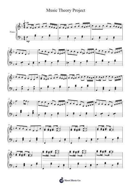 Music Theory Project Sheet Music by jf407073-Arr.Carlphrey