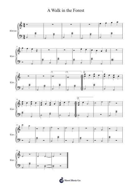 A Walk in the Forest Sheet Music by Judrod Lanstan-Arr.Longbohm