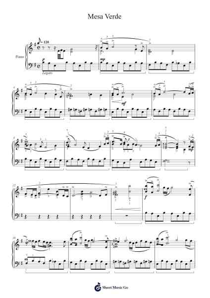 Mesa Verde 樂譜由 Ennio Morricone - 編曲 Gilphia