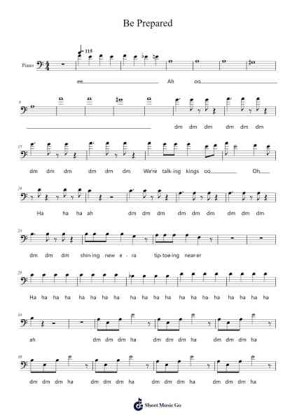 Be Prepared Sheet Music by Elton John-Arr.Mcdel Auriah