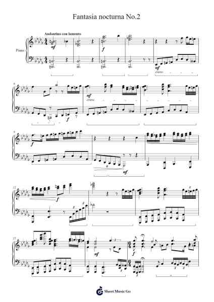 Fantasia Nocturna No. 2 Sheet Music by Aaron Drayer-Arr.Lautus Phichad