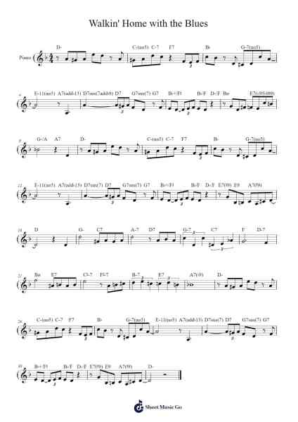 Walkin' Home with the Blues Sheet Music by Hugo Friedhofer-Arr.Dalclark Wenholt