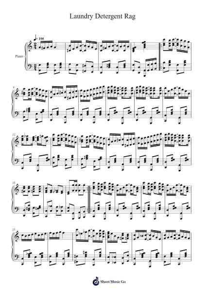 Laundry Detergent Rag Sheet Music by Stilkim-Arr.Efkirk