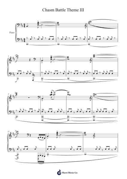 Chasm Battle Theme III Sheet Music by Altar99-Arr.Yeapont Trecob