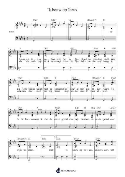 Ik bouw op Jezus Sheet Music by -Arr.Emton