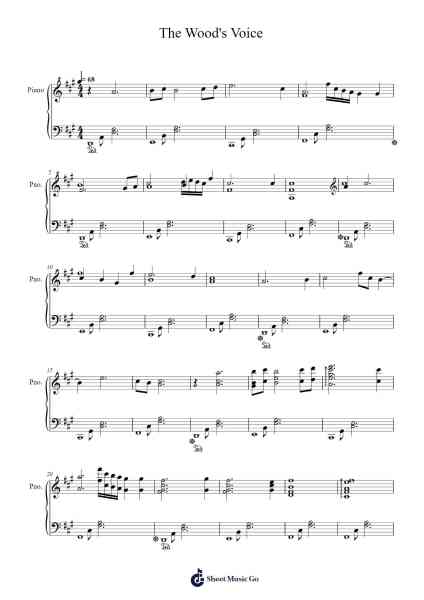 The Wood's Voice Sheet Music by Thebadsonicgame-Arr.Dilpont Trollsper