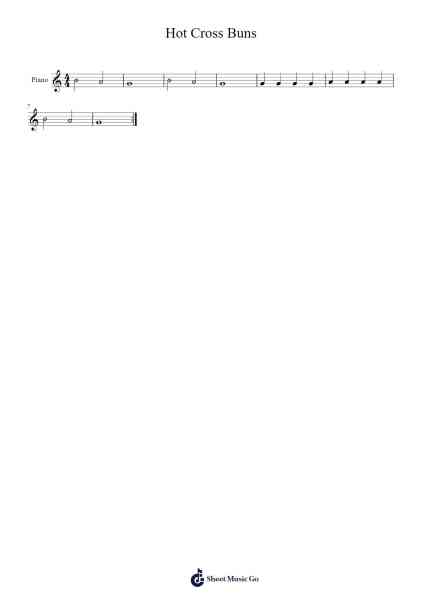Hot Cross Buns Sheet Music by England Folk Song-Arr.Warmew