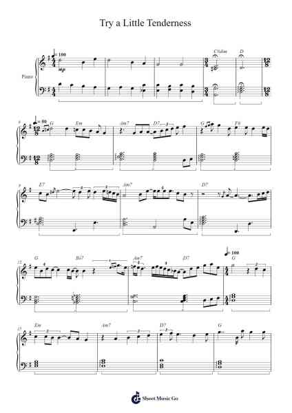 Try a Little Tenderness Sheet Music by Otis Redding-Arr.Bdair