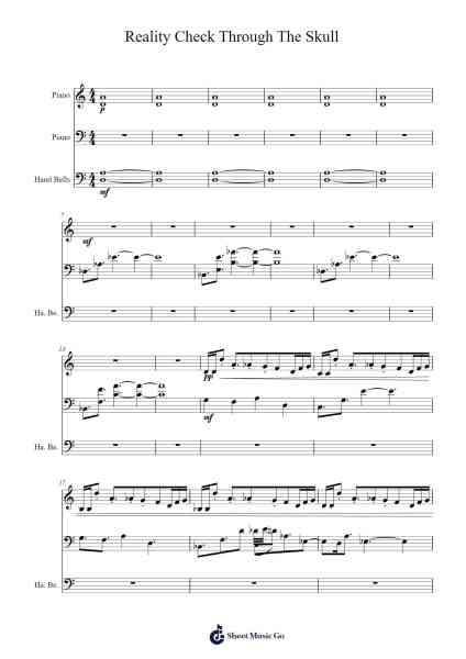 Reality Check Through The Skull Sheet Music by DM DOKURO-Arr.Whittrine Pruham