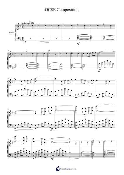 GCSE Composition 악보 Nicole Wilson - 편곡 Leclair
