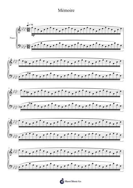 Mémoire Sheet Music by Simon P.-Arr.Keatsrid Burnsgo