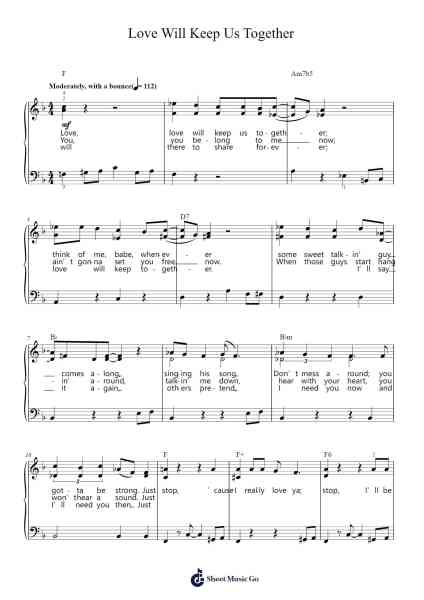Love Will Keep Us Together Sheet Music by Captain & Tennille-Arr.Borgriel