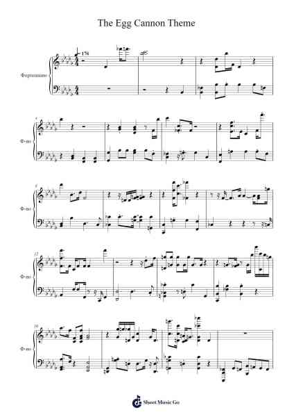 The Egg Cannon Theme Sheet Music by -Arr.Trismark