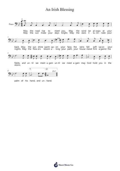 An Irish Blessing Sheet Music by -Arr.Petmann Omaud