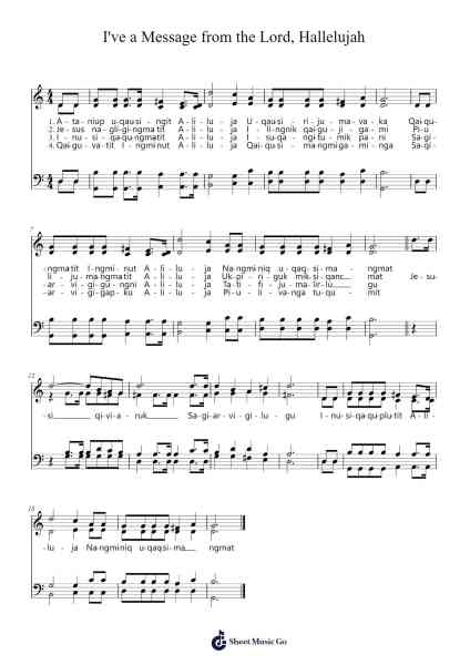 I've a Message from the Lord, Hallelujah Sheet Music by William Augustine Ogden-Arr.Alickbush