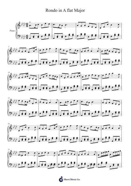 Rondo in A flat Major Sheet Music by Sarah Yap-Arr.Warge