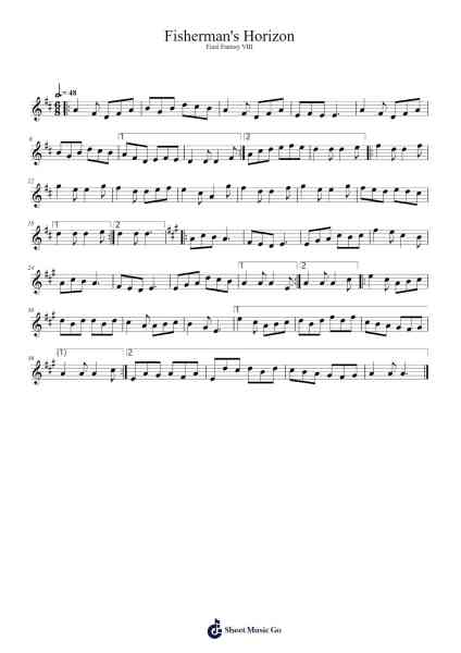 Fisherman's Horizon Sheet Music by Misc tunes-Arr.Bergdrew Browningthur