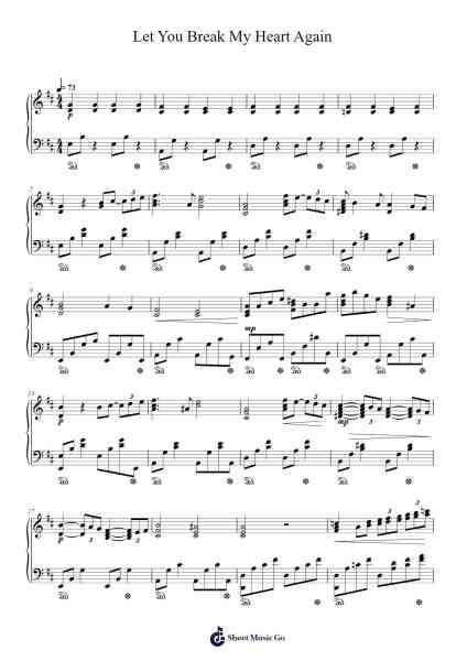 Let You Break My Heart Again Sheet Music by Laufey-Arr.Hawvogt