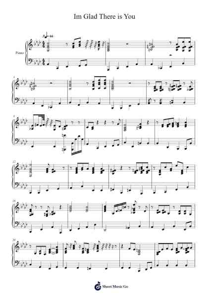 Im Glad There is You Sheet Music by Julie London-Arr.Mablia Finkeith