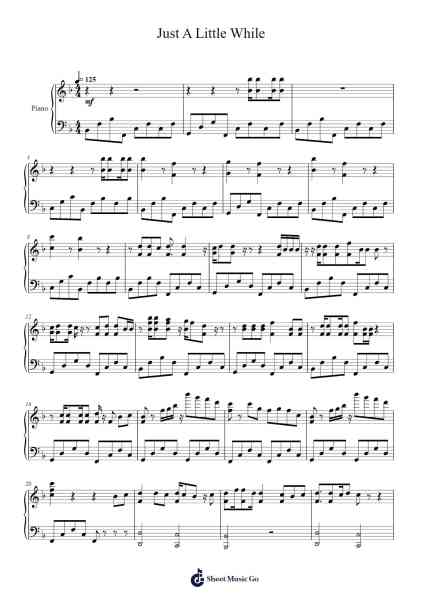 Just A Little While Sheet Music by The 502s-Arr.Cisbrian Jestier