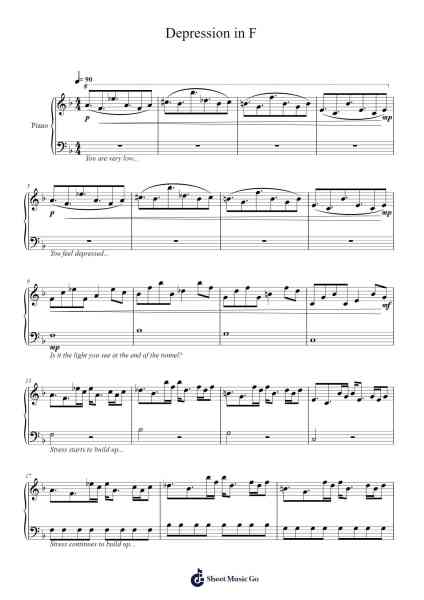 Depression in F Sheet Music by Cookdrow Wodge-Arr.Pomeo Walshbee