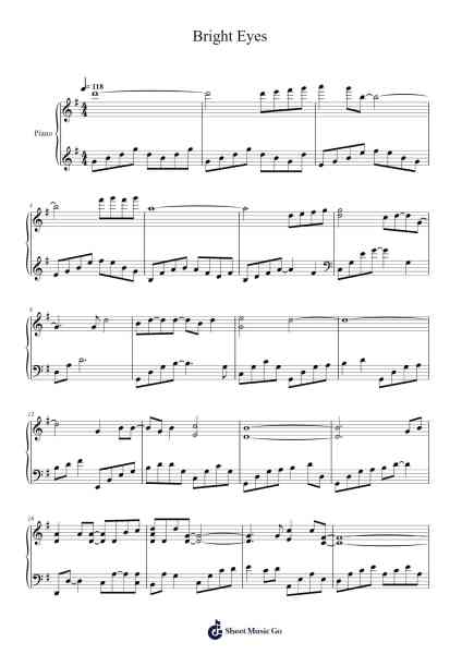 Bright Eyes Sheet Music by Mike Batt-Arr.Gekeith Fordkiel